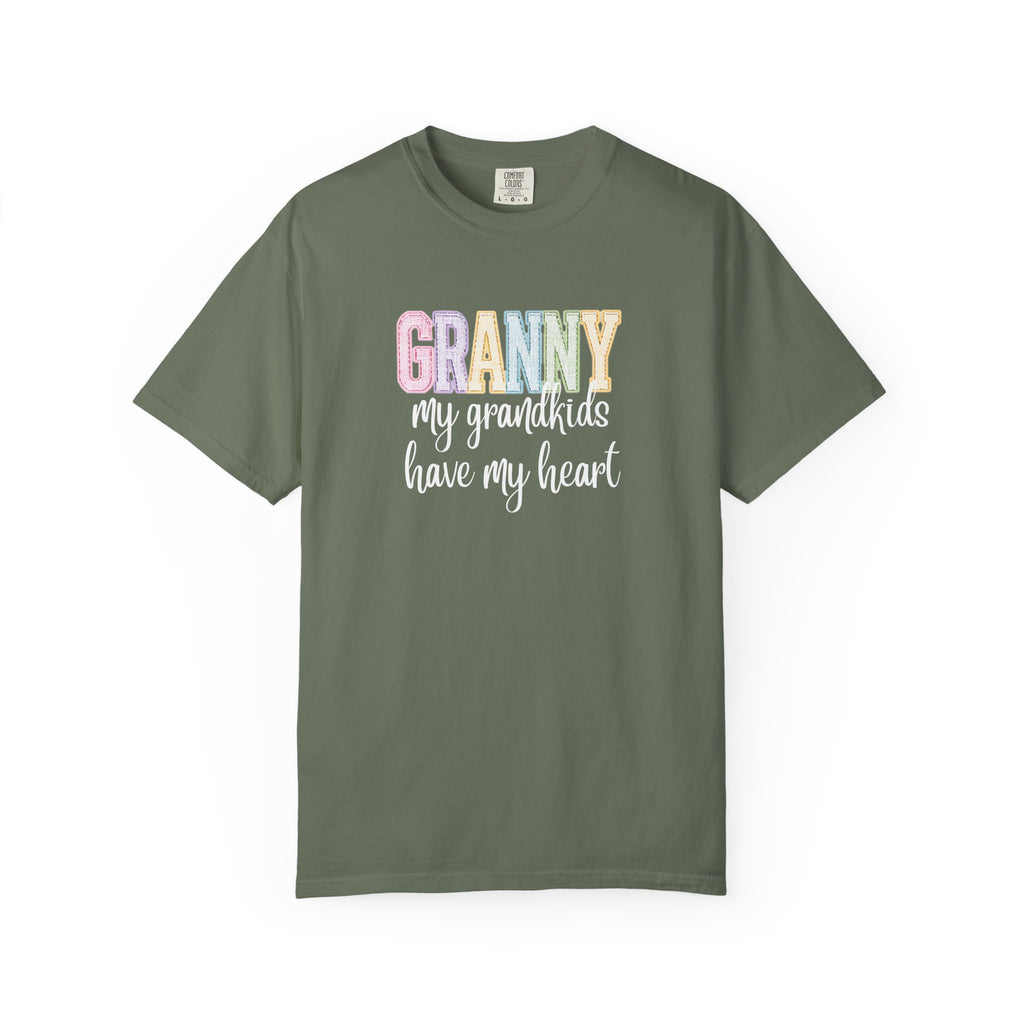 Granny Pastel Rainbow T‑Shirt — Retro Block Letter Grandma Tee