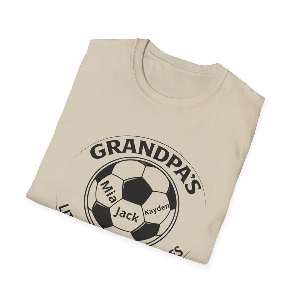 Grandpa's Little Football Buddies T-Shirt — Personalized Soccer Dad/Grandad Gift