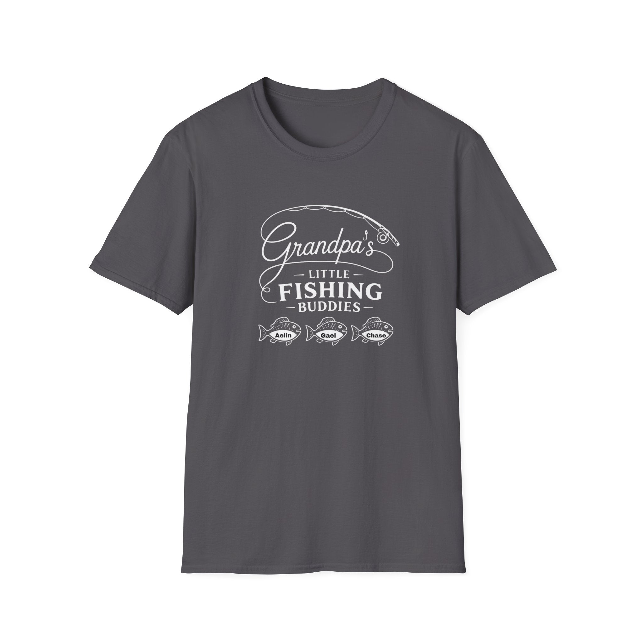 Fishing T-Shirt — "Grandpa's Little Fishing Buddies" Grandpa & Kids Matching Tee