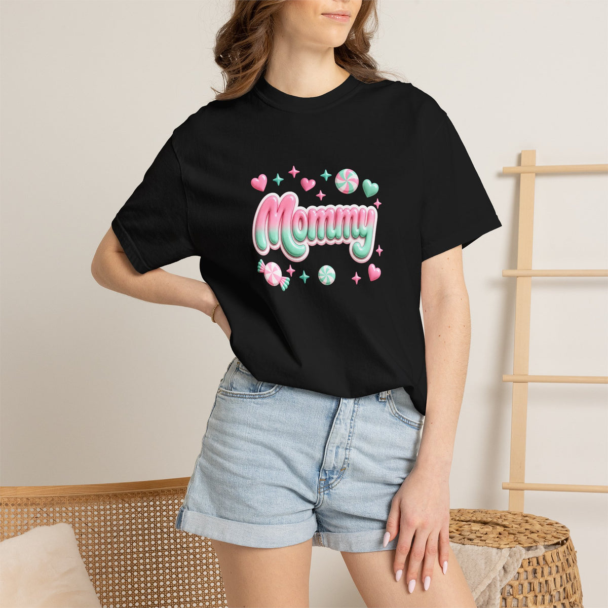 Mommy Pastel Candy Script T-Shirt
