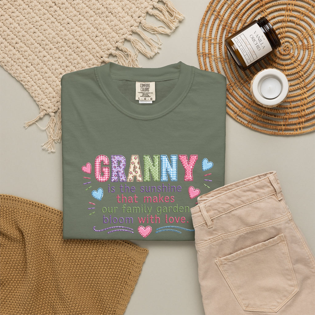 Granny Floral Tee — "Granny is the sunshine that makes our family garden bloom with love"