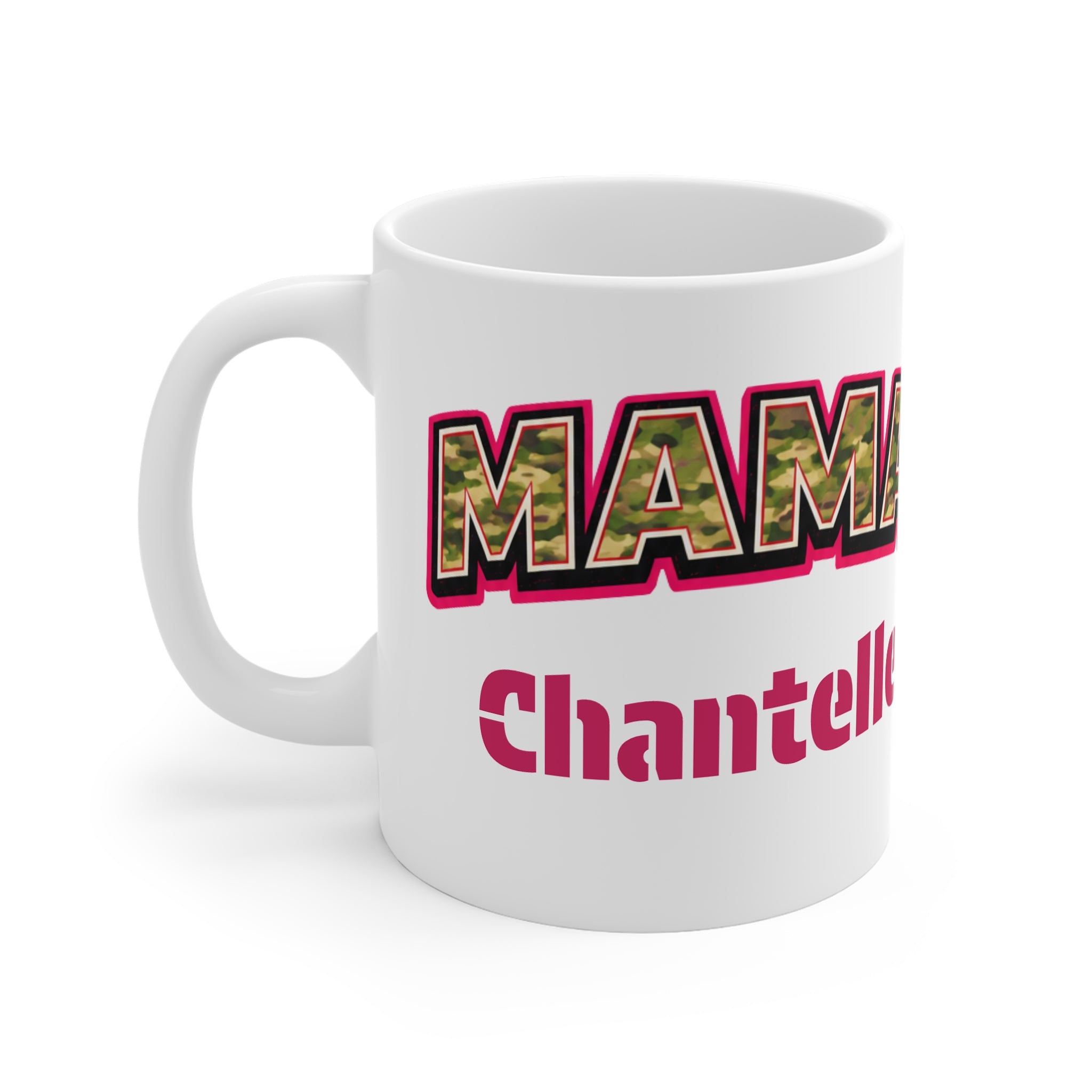 Mama Camo Mug — 'MAMA' Bold Camo Text Coffee Cup (Mother’s Day Gift)