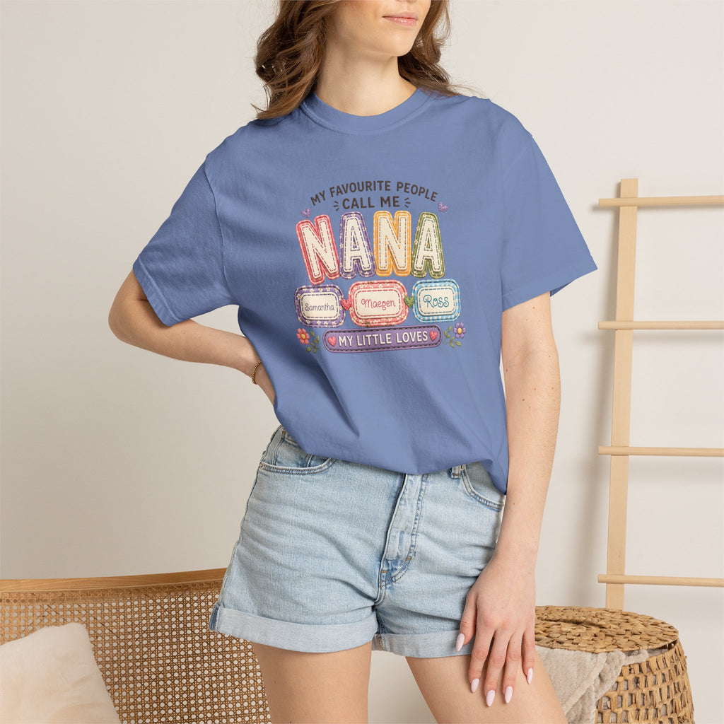 Nana T-Shirt — "My Favourite People Call Me Nana" Floral Grandma Gift Tee