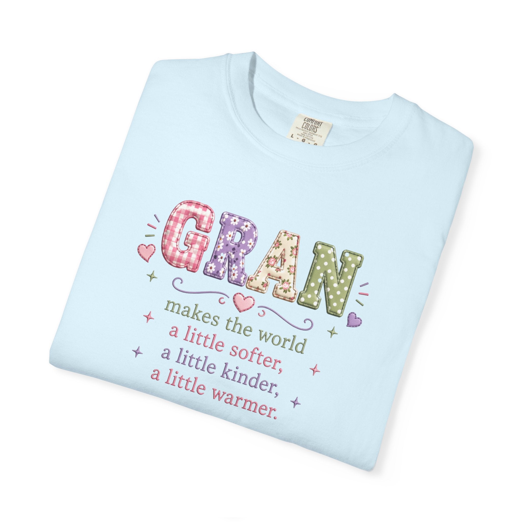 Gran Makes the World Softer T-Shirt – Gift for Grandma, Floral Vintage Lettering