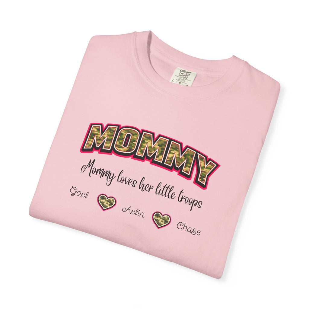 Mommy Camo Heart T-Shirt — "Mommy, I am here for little forever" Mother's Day Tee