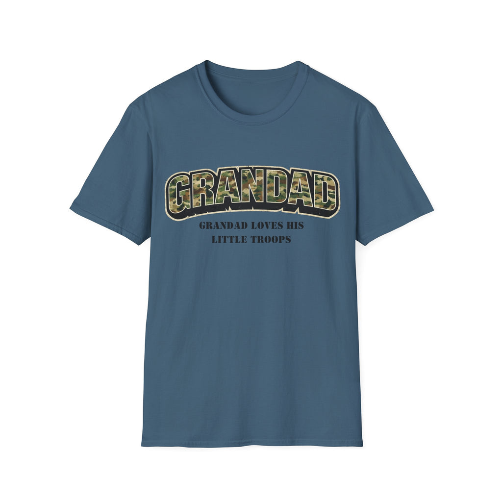 Grandad Camo T-Shirt — "Grandad Loves His Little Troops" Patriotic Grandpa Gift