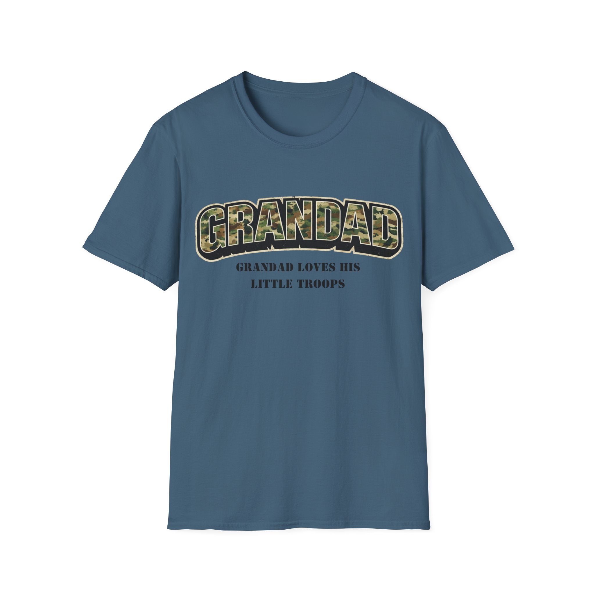 Grandad Camo T-Shirt — "Grandad Loves His Little Troops" Patriotic Grandpa Gift
