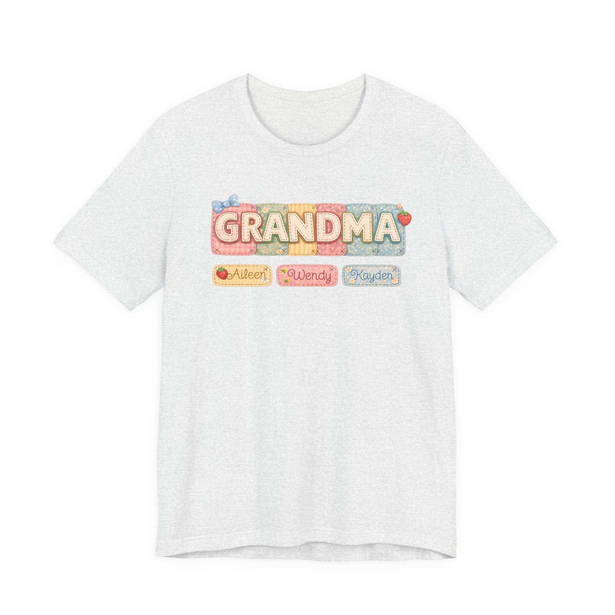 Grandma Floral Retro Tee — "Grandma" Names Design (Aileen • Wendy • Peyton)