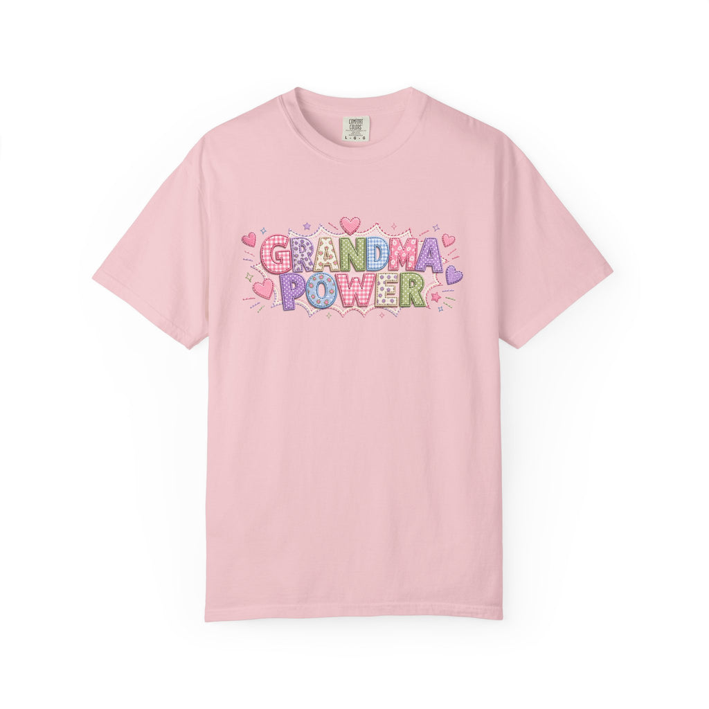 Grandma Power T-Shirt — Cute Heart Graphic Tee for Grandmothers