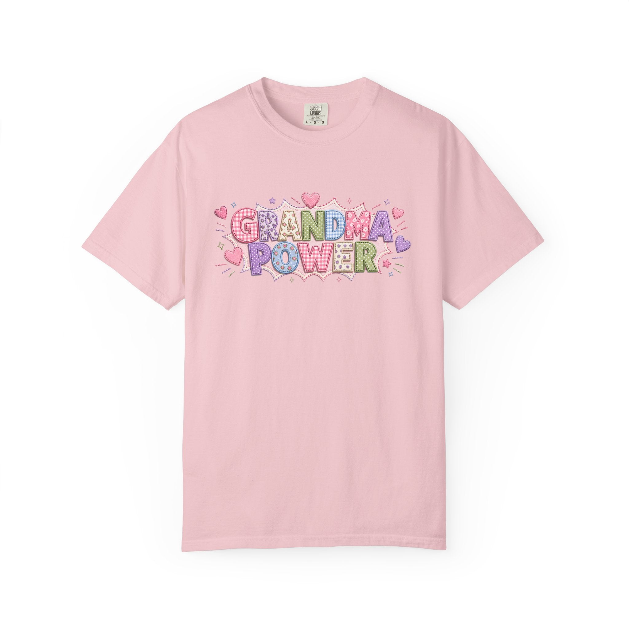 Grandma Power T-Shirt — Cute Heart Graphic Tee for Grandmothers