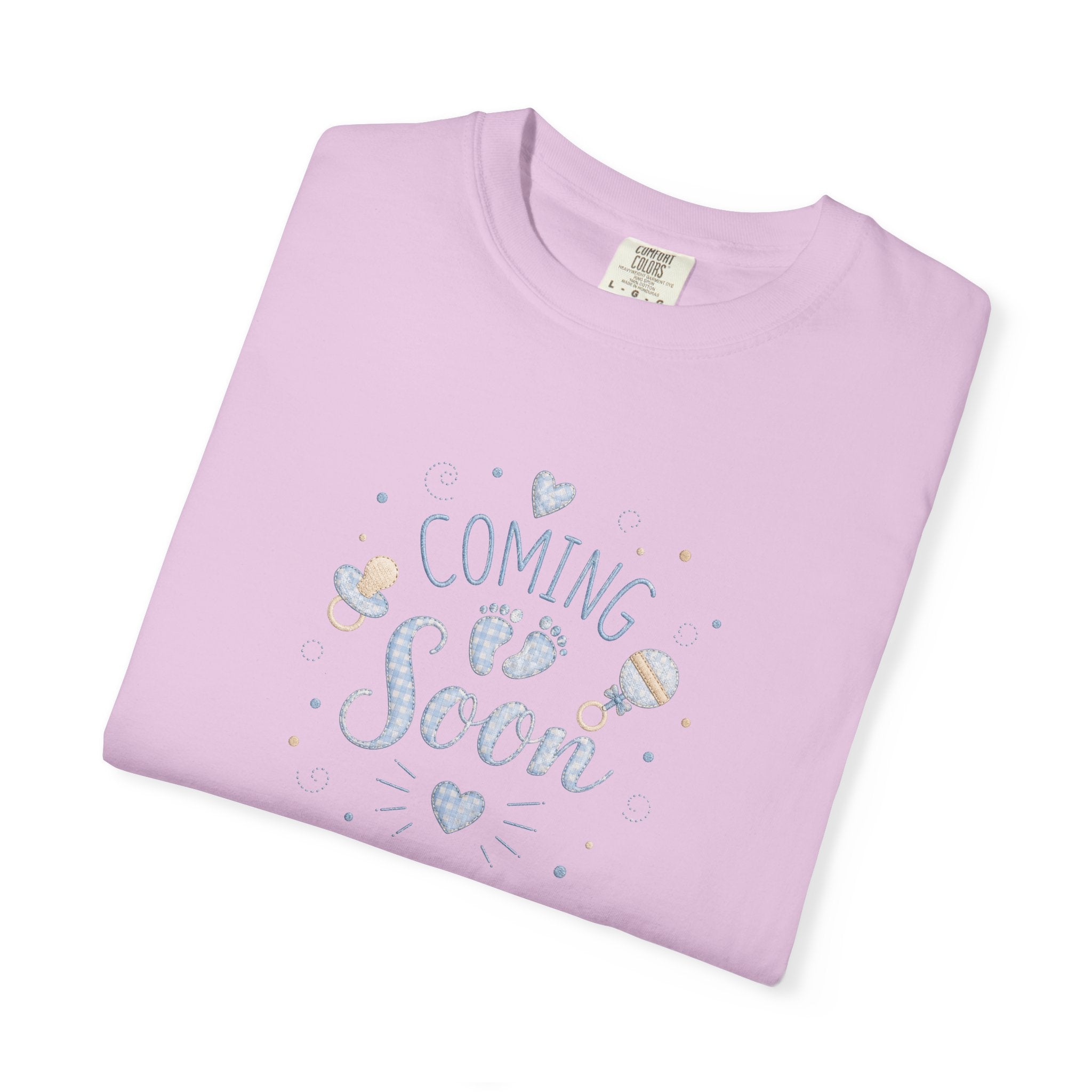Coming Soon Baby T-Shirt — Gender Reveal Pregnancy Announcement Tee