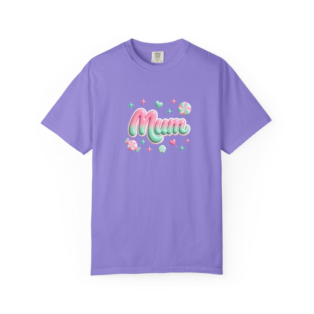 Mum Pastel Candy Script T-Shirt