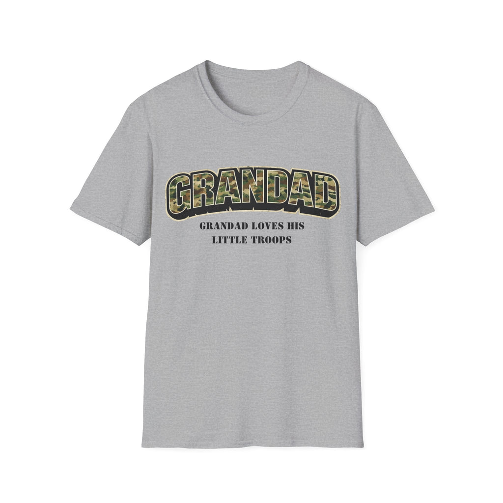 Grandad Camo T-Shirt — "Grandad Loves His Little Troops" Patriotic Grandpa Gift