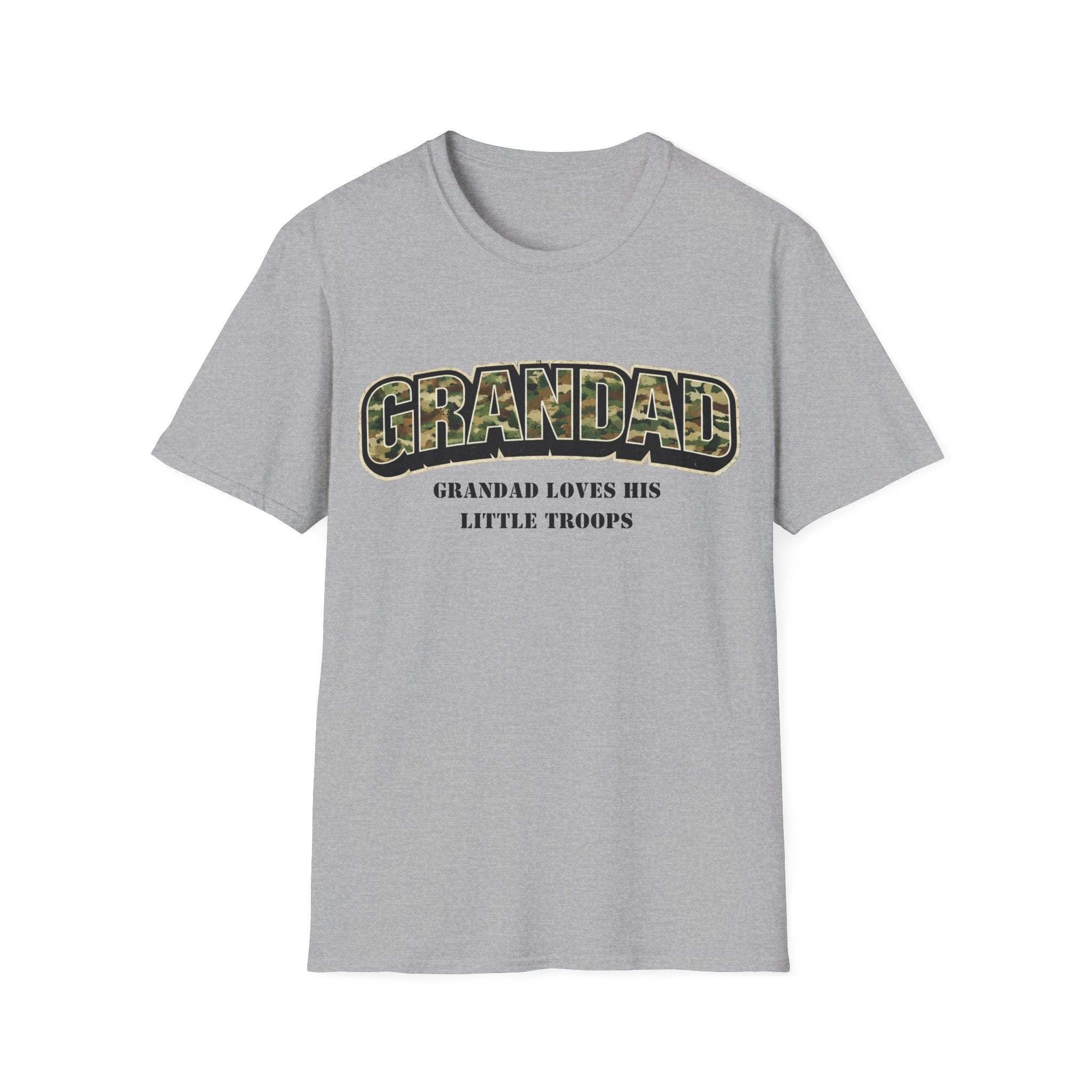 Grandad Camo T-Shirt — "Grandad Loves His Little Troops" Patriotic Grandpa Gift