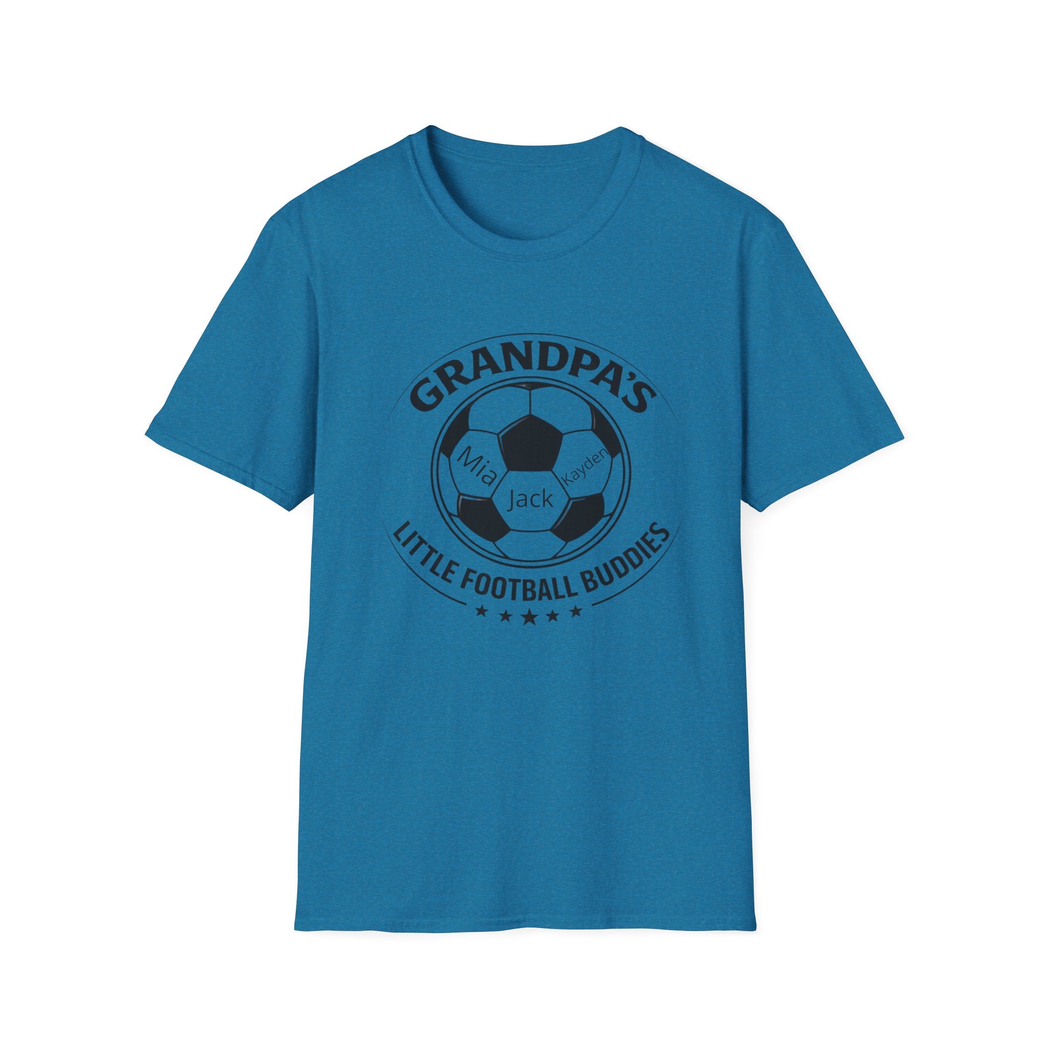 Grandpa's Little Football Buddies T-Shirt — Personalized Soccer Dad/Grandad Gift