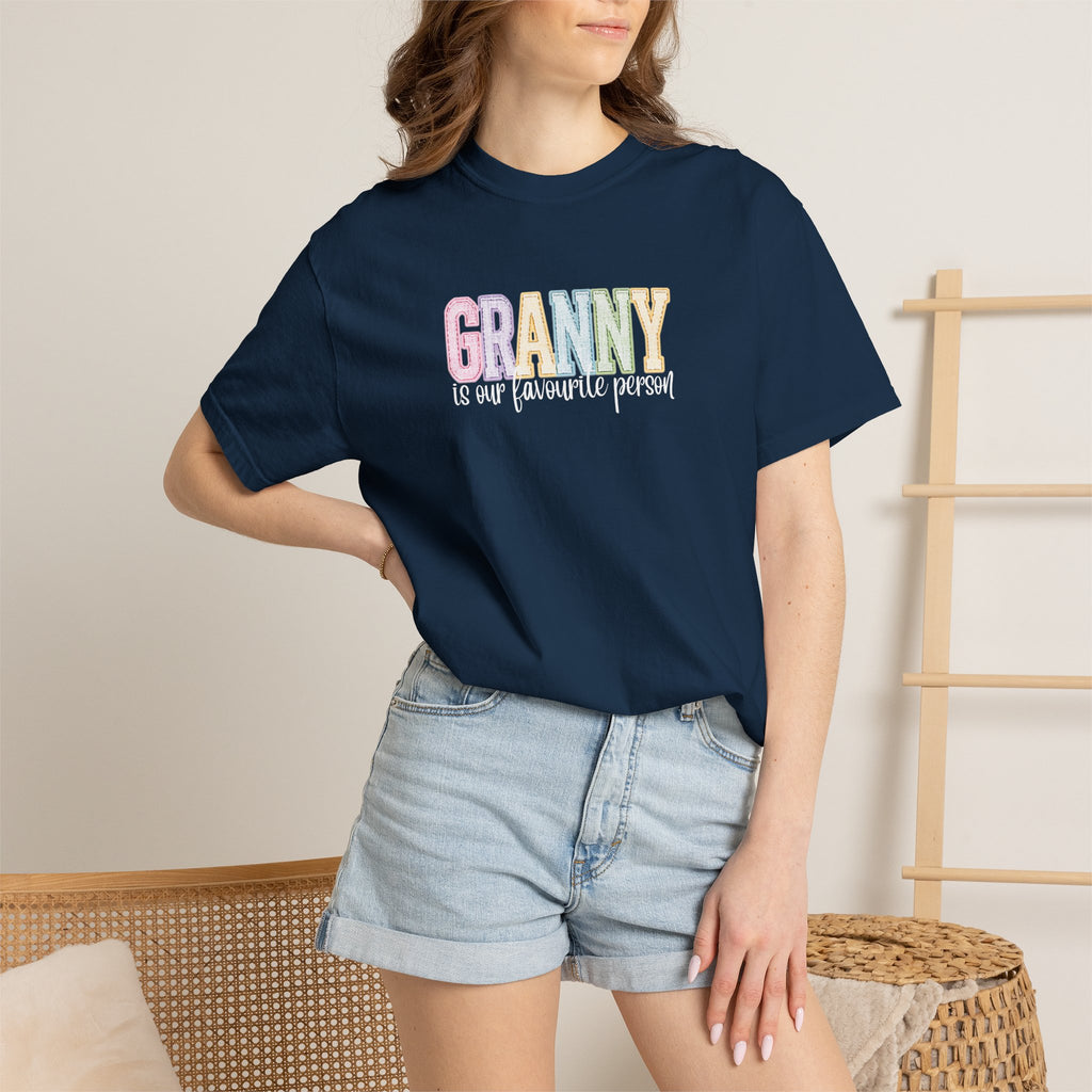 Granny Is Our Favourite Person T-Shirt — Pastel Grandma Gift Tee