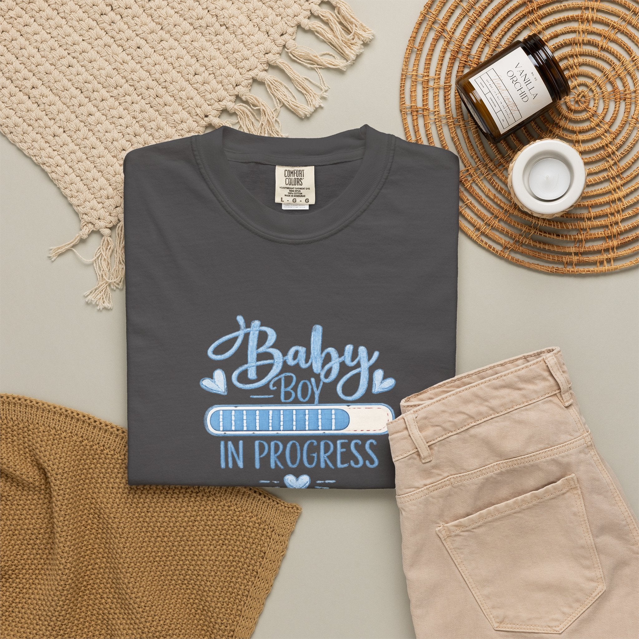 Baby Boy In Progress T-Shirt — Pregnancy Announcement Tee
