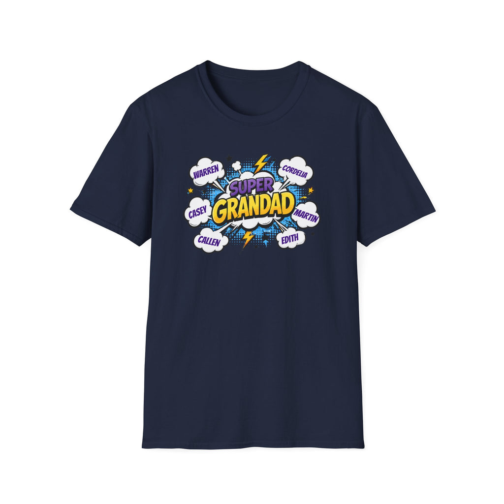 Super Grandad Comic-Style T‑Shirt — "Super Grandad" Graphic Tee, Father's Day & Grandparents Gift