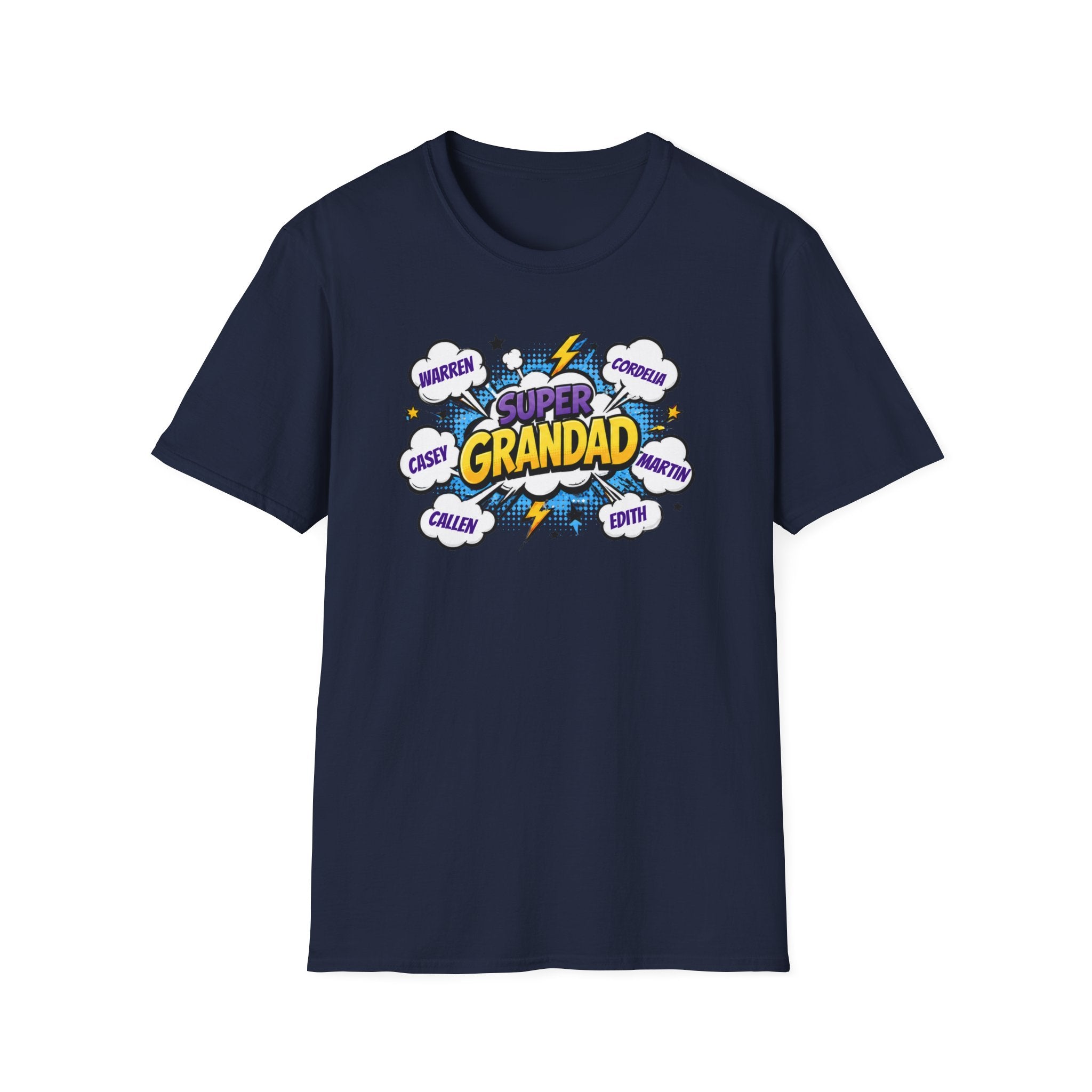 Super Grandad Comic-Style T‑Shirt — "Super Grandad" Graphic Tee, Father's Day & Grandparents Gift
