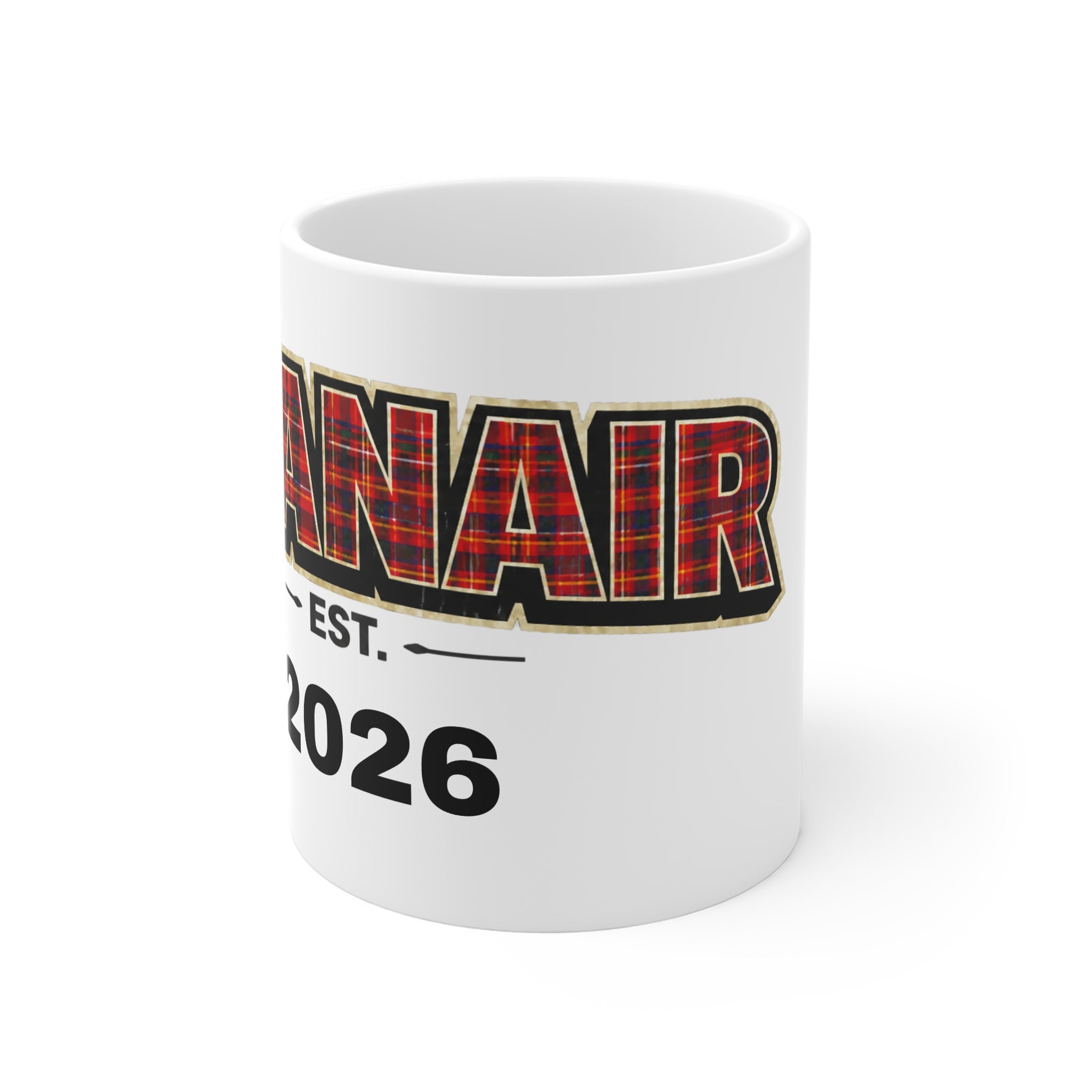 SEANAIR Est. 2026 Personalised Plaid Mug