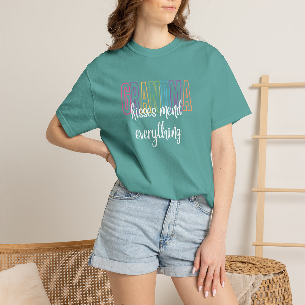 Grandma Kisses Mend Everything T-Shirt — Soft Pastel Mother's Day Gift