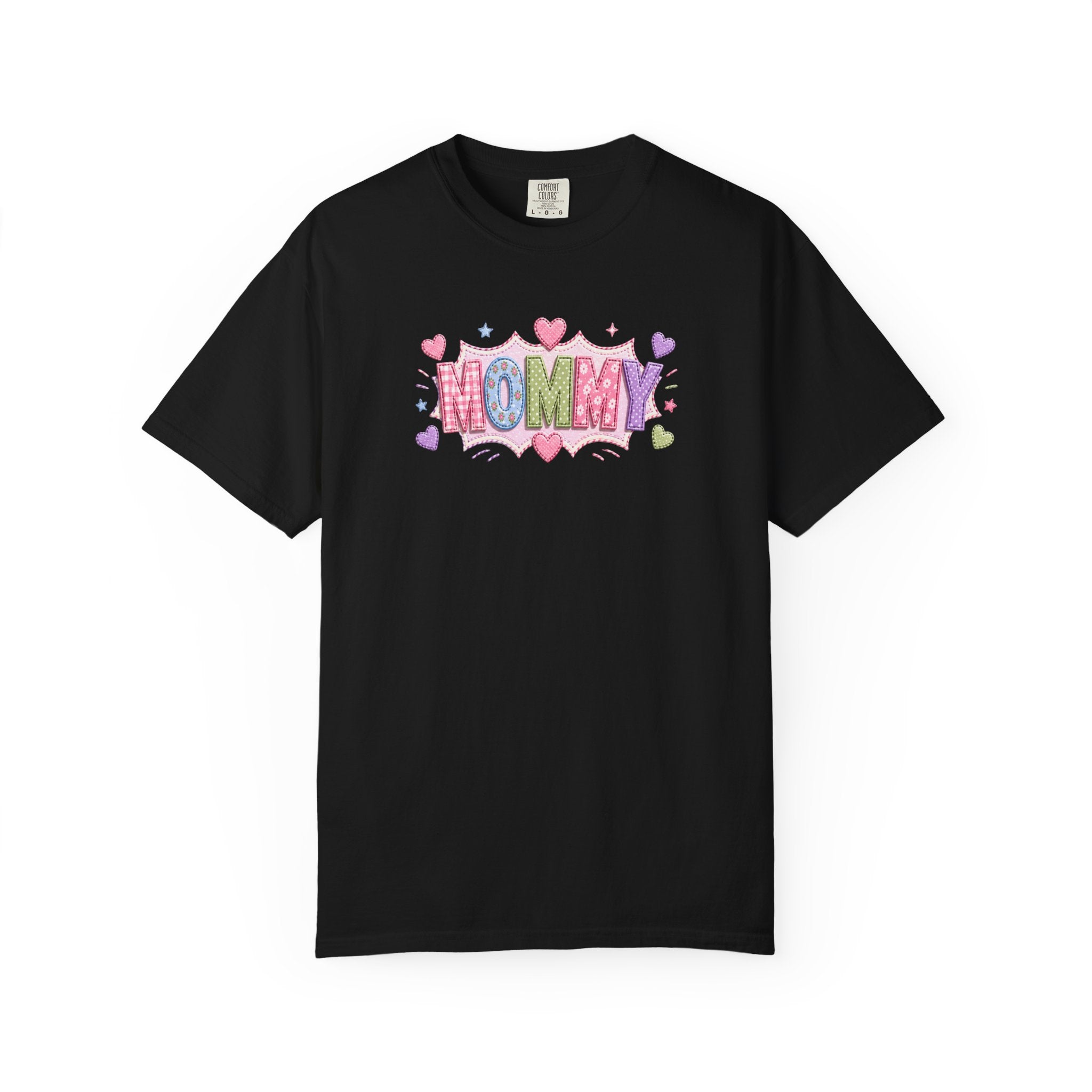 Mommy Hearts T‑Shirt — Cute Pastel 'MOMMY' Graphic Tee for Mother's Day & New Moms