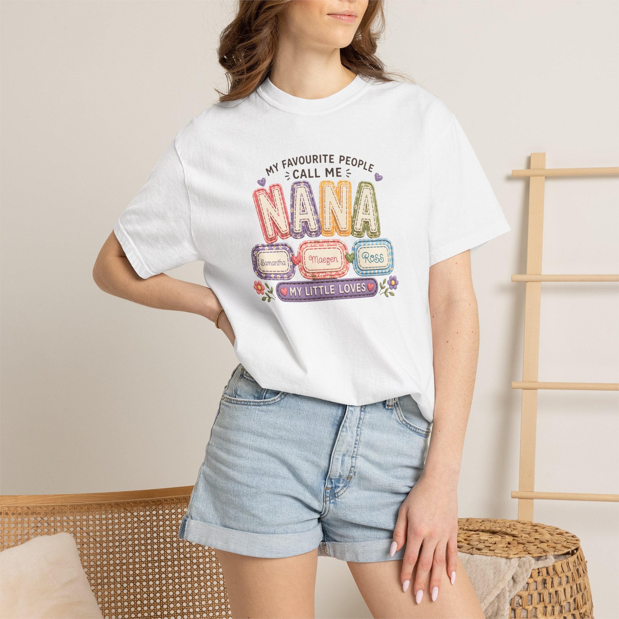 Nana T-Shirt — "My Favourite People Call Me Nana" Floral Grandma Gift Tee