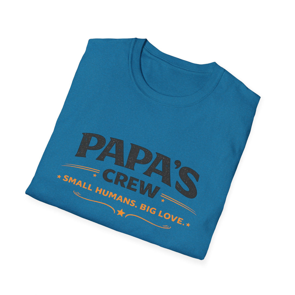 Papa's Crew T-Shirt — "Small Humans, Big Love" Grandpa Gift