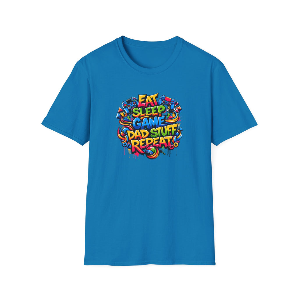 “Eat Sleep Game Dad Stuff Repeat” T-Shirt