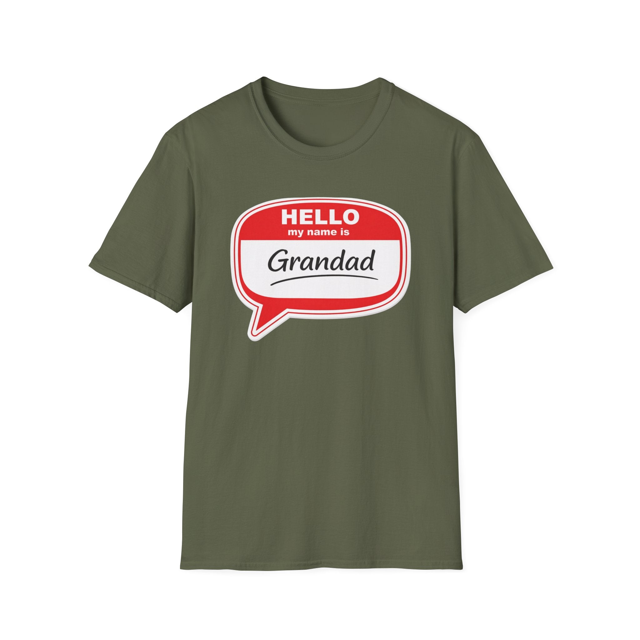 Hello My Name Is Grandad T-Shirt — Funny Grandfather Gift