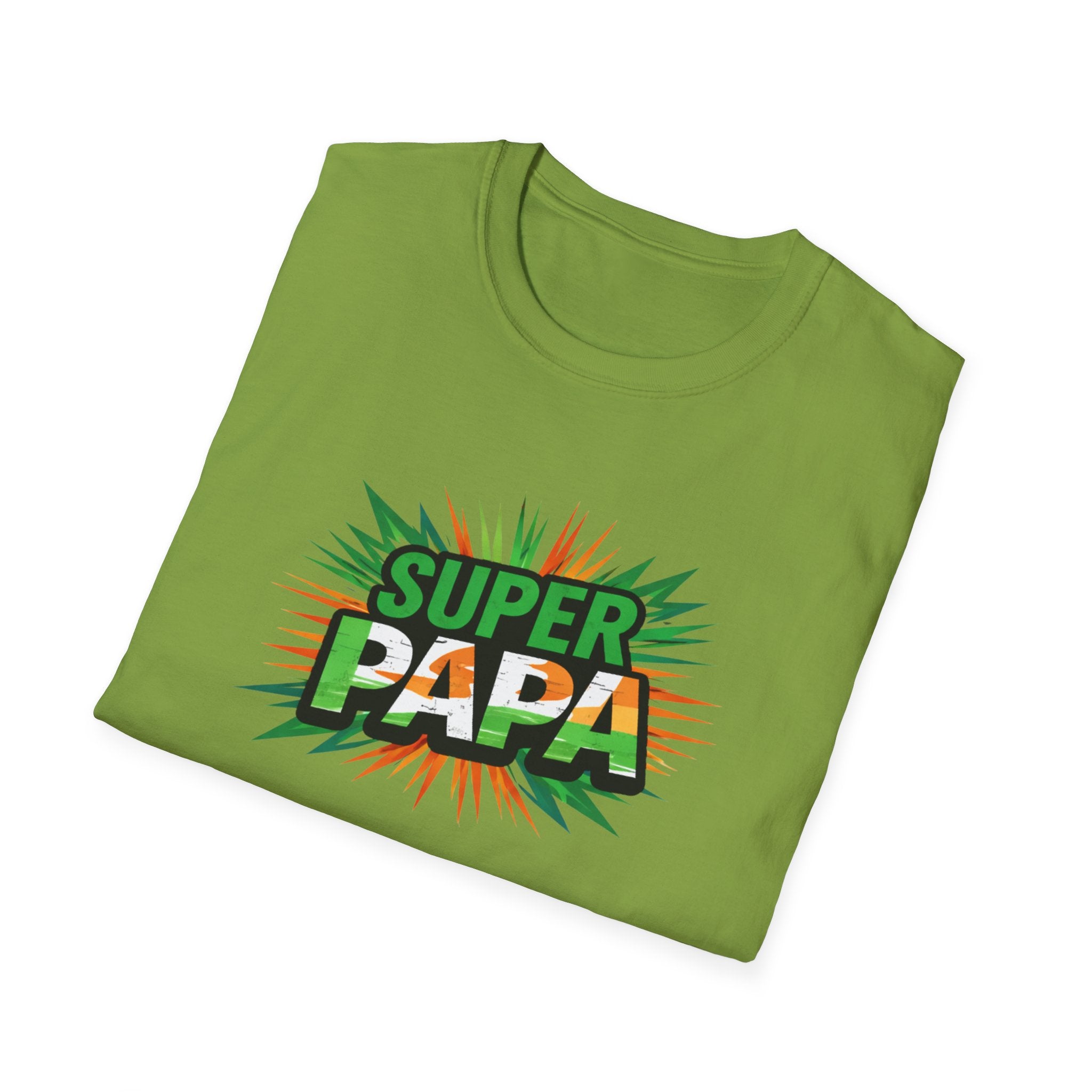 Super Papa Ireland Flag/Irish themed T-Shirt – Comic-Style Father’s Day Tee
