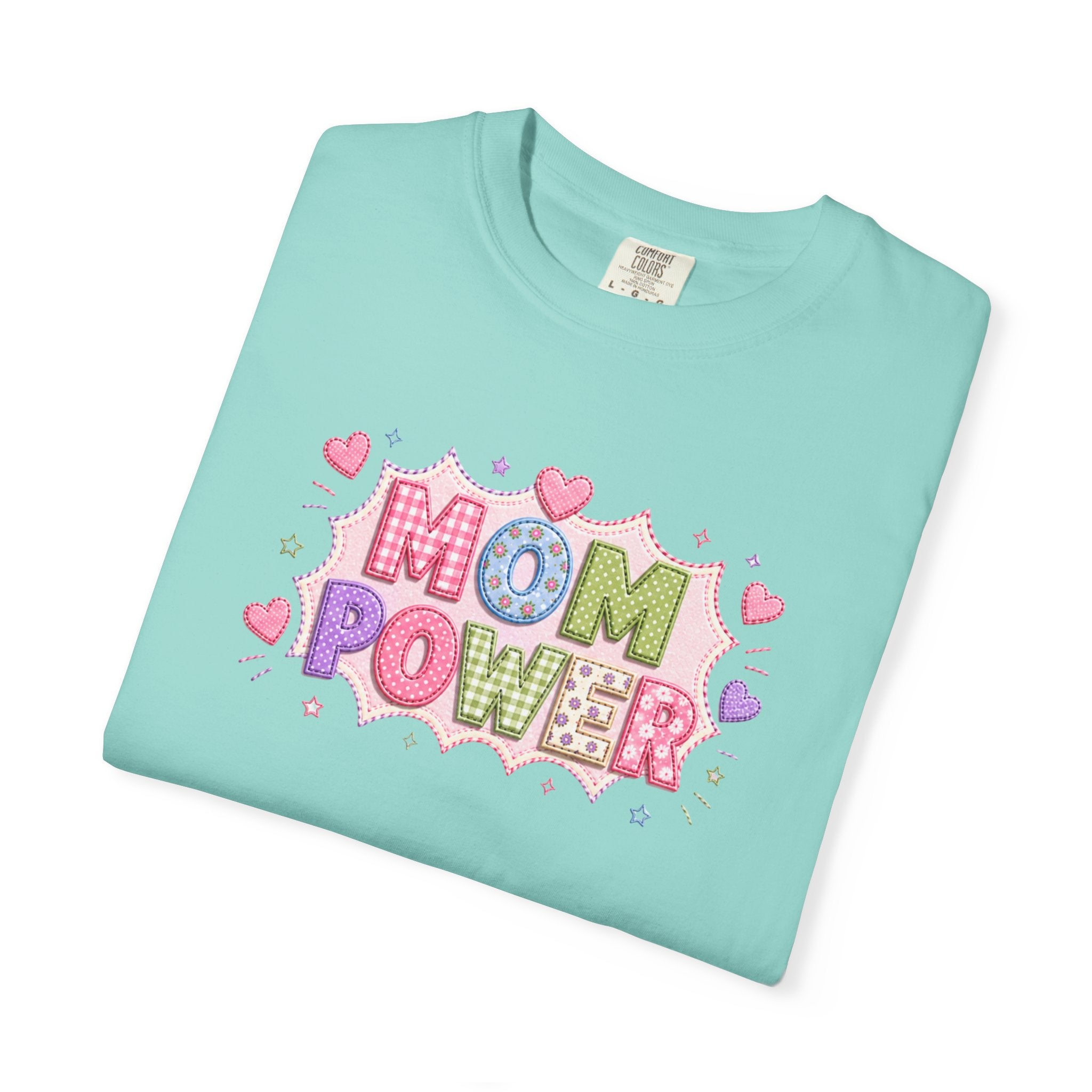 Mom Power T-Shirt — Cute Pastel Heart Mother's Day Tee