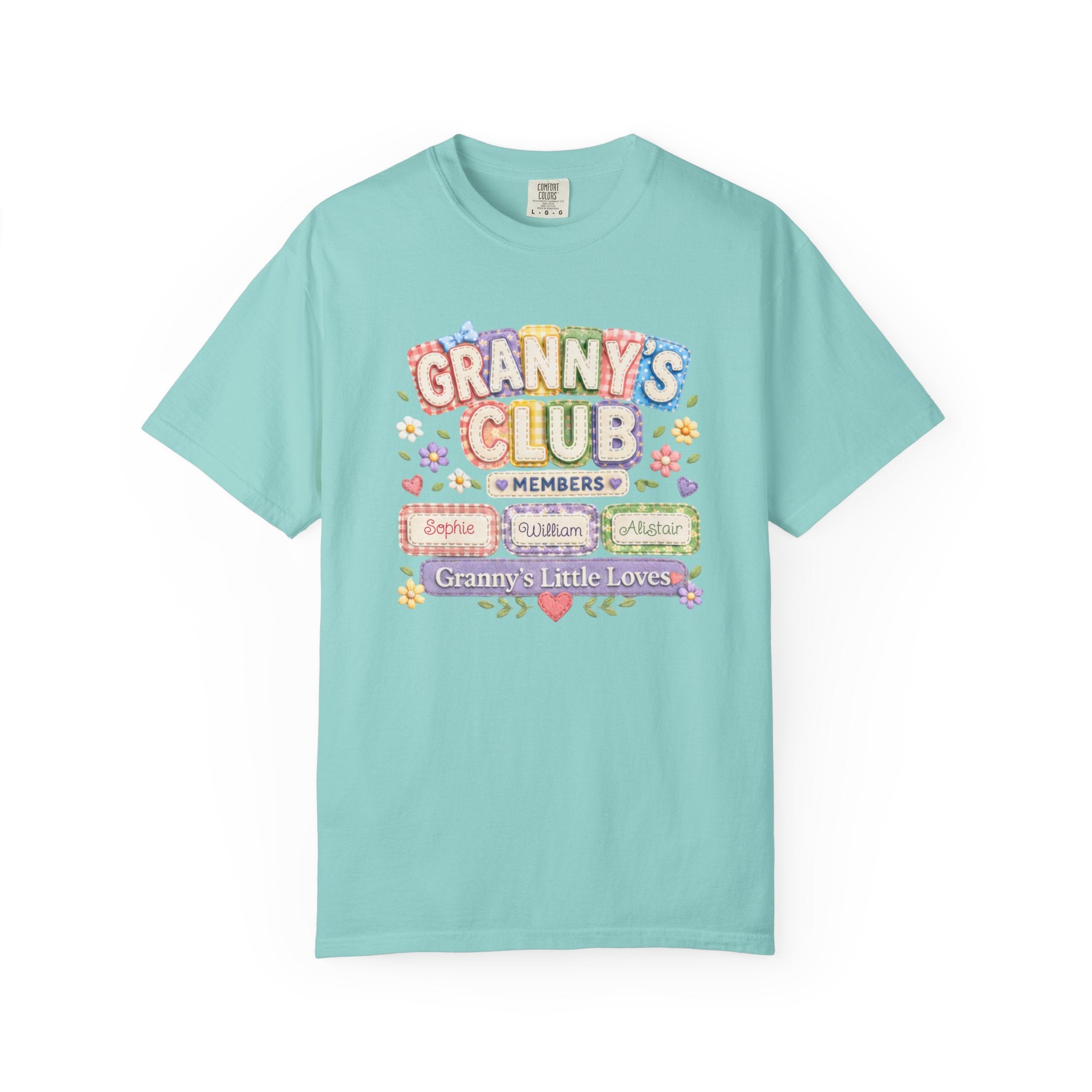 Granny's Club T-Shirt — Personalized Grandma Member Floral Tee