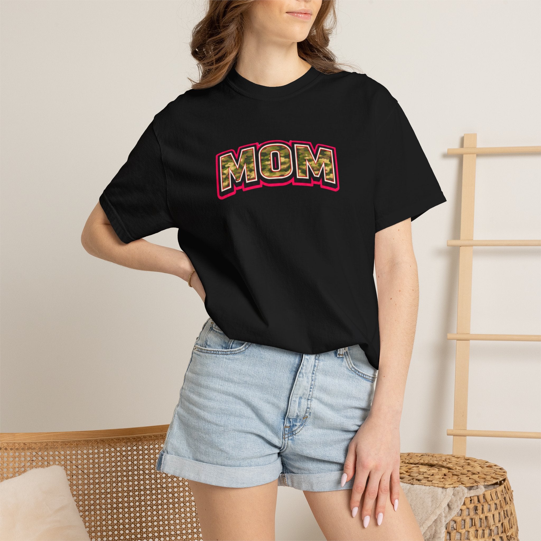 MOM Camo Patch Graphic T-Shirt