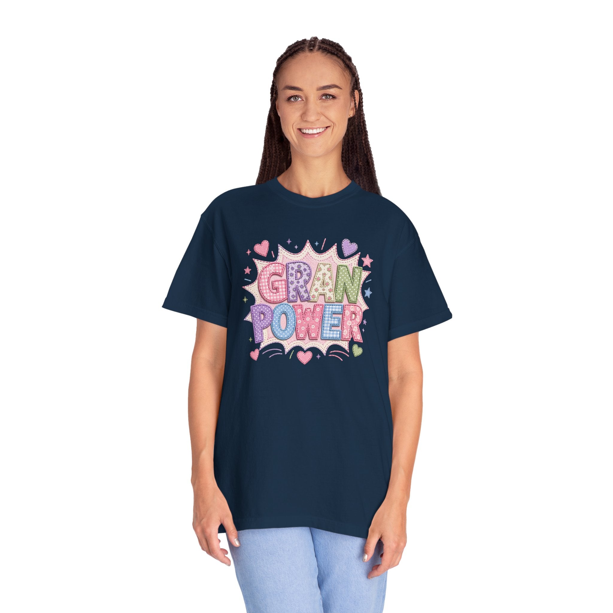 Gran Power T-Shirt — Cute Pastel 'Gran Power' Graphic Tee for Grandparents, Mother's Day Gift