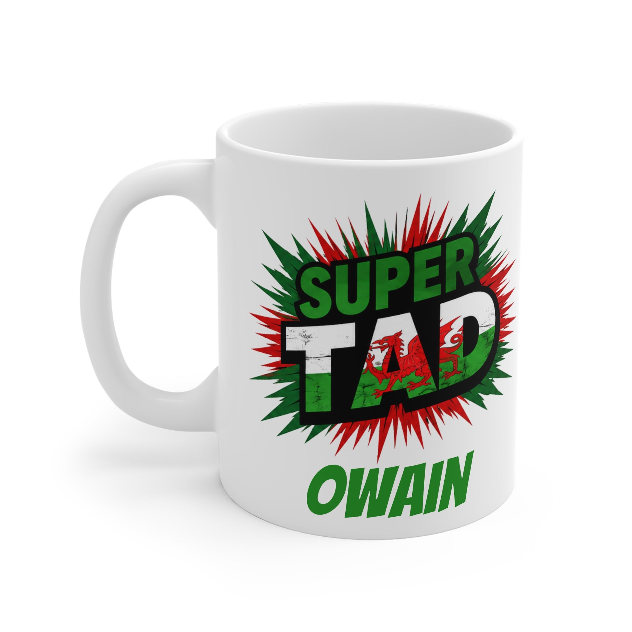 Super TAD Welsh Flag Mug - Add Name - Personalise