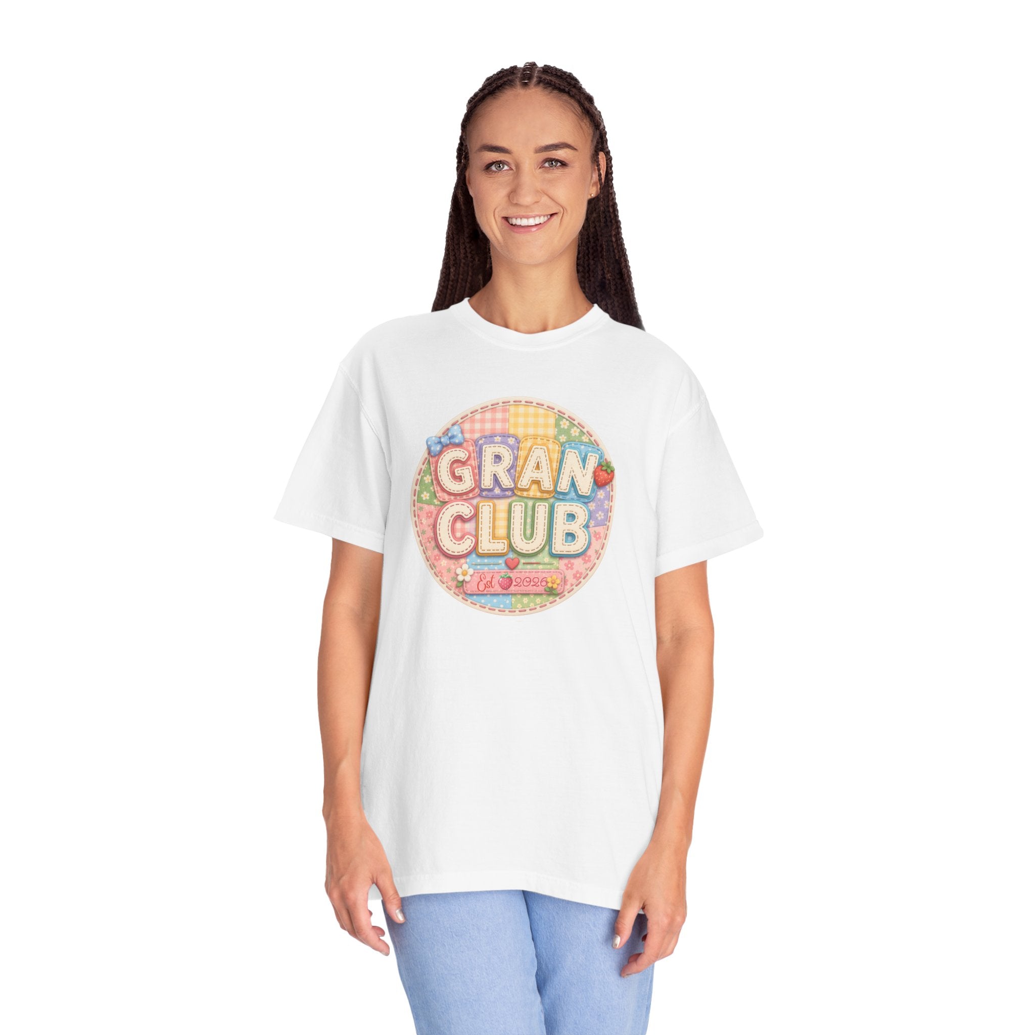 Gran Club Graphic T-Shirt — Retro Pastel Circle Design
