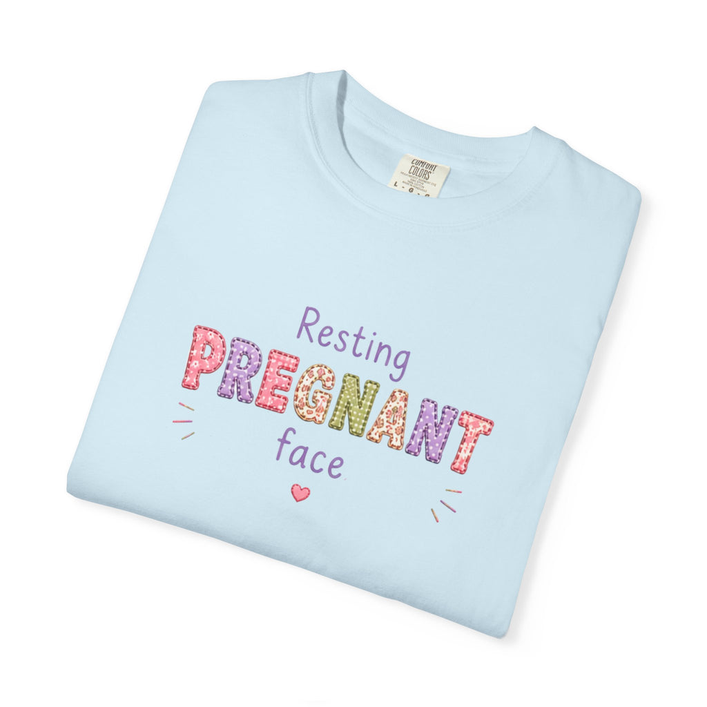 Pregnant Face T-Shirt — "Resting Pregnant Face" Cute Maternity Tee