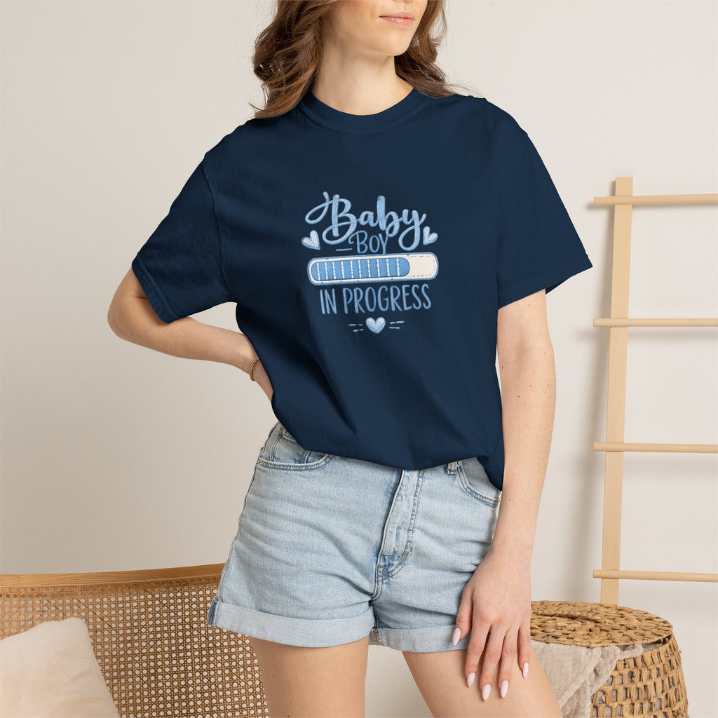 Baby Boy In Progress T-Shirt — Pregnancy Announcement Tee