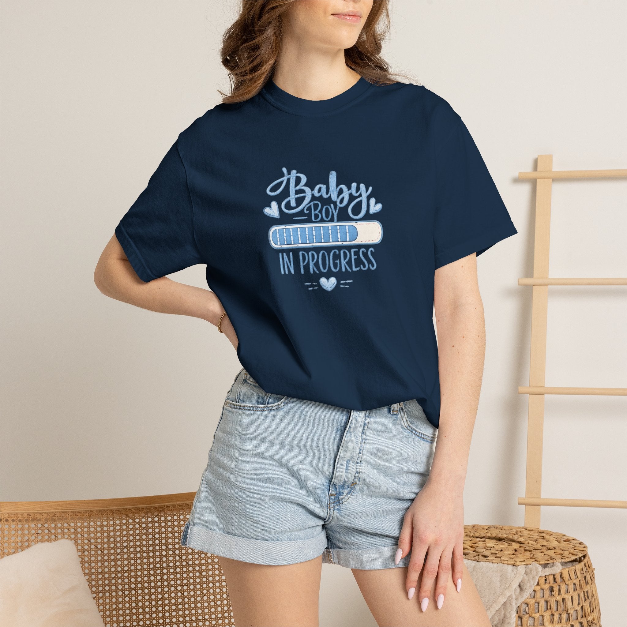 Baby Boy In Progress T-Shirt — Pregnancy Announcement Tee