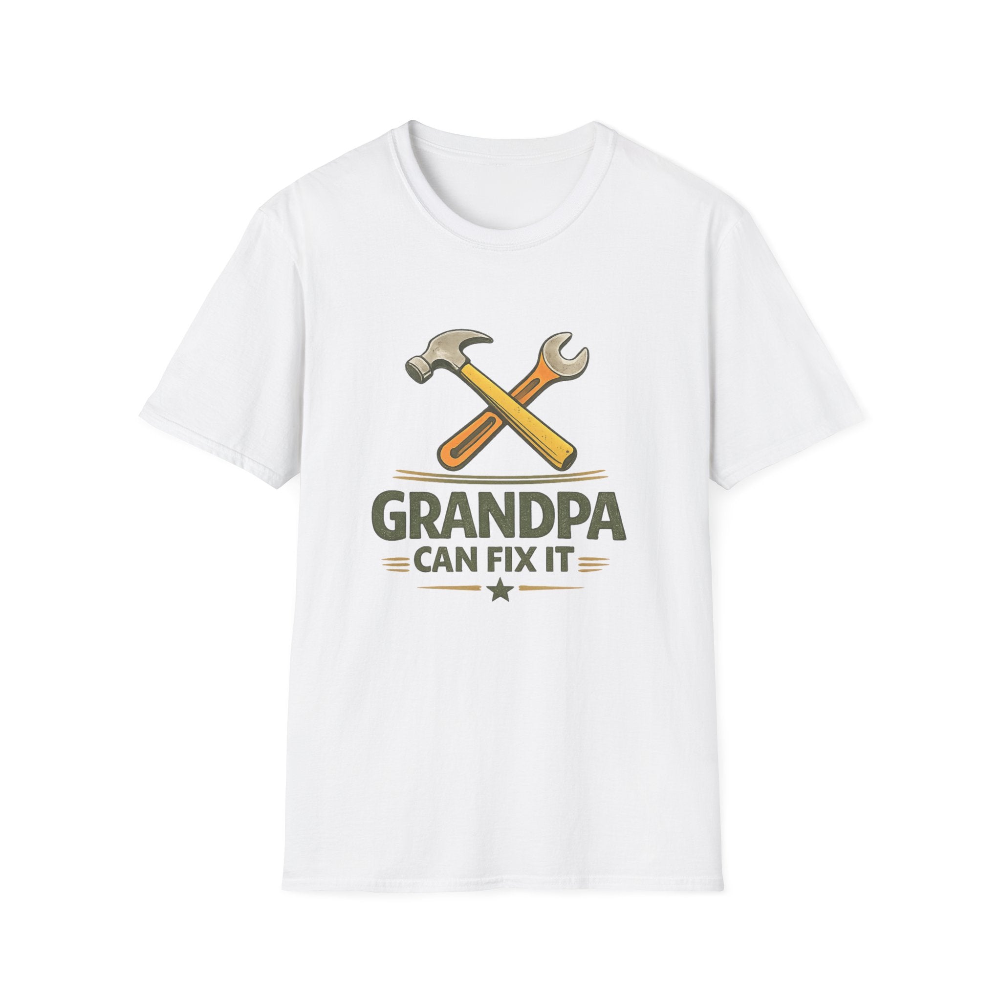 Grandpa Can Fix It T-Shirt — Handyman Tools Retro Tee for Fathers, Grandfathers & DIY Lovers