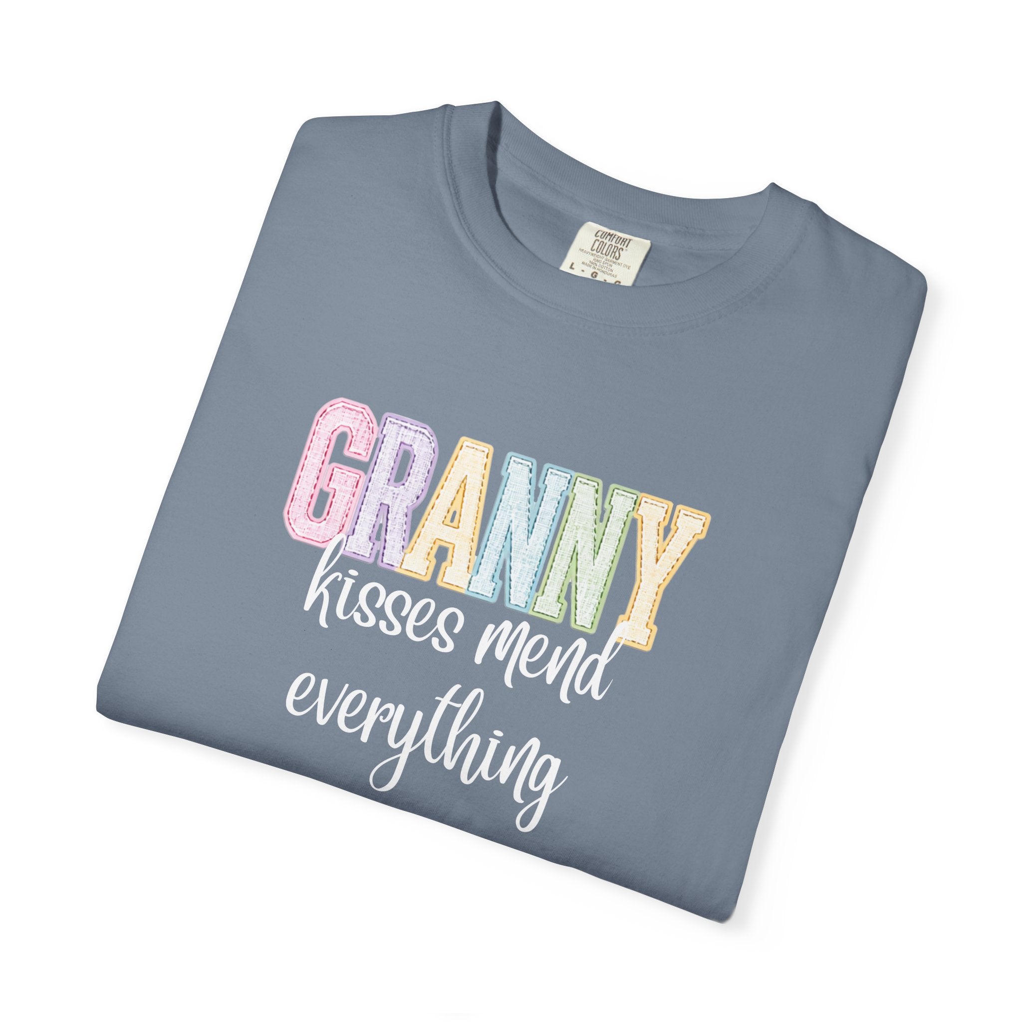 Granny Kisses Mend Everything T-Shirt — Pastel Grandma Gift