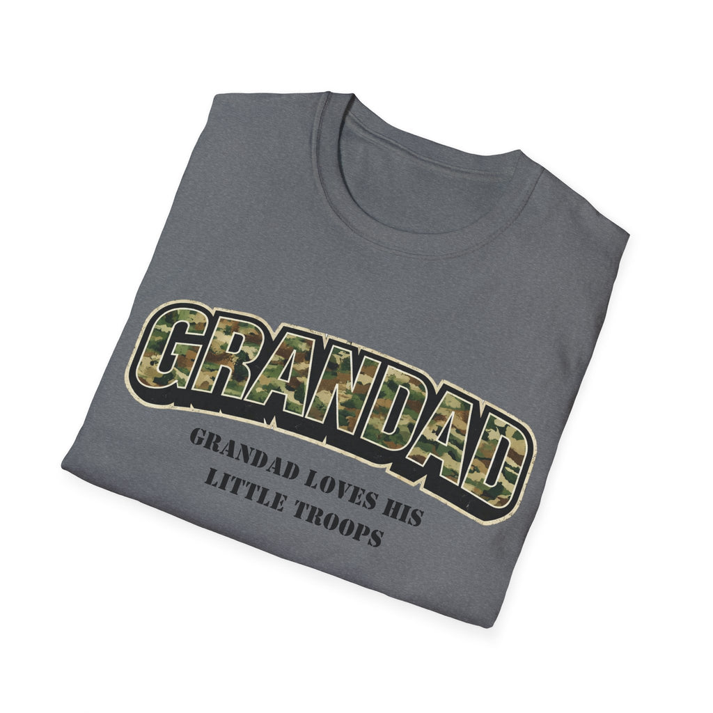 Grandad Camo T-Shirt — "Grandad Loves His Little Troops" Patriotic Grandpa Gift