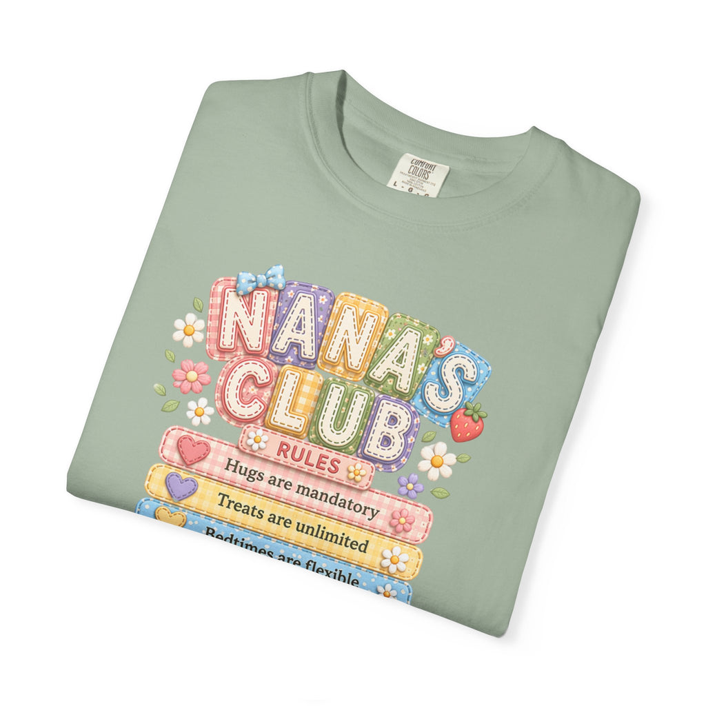 Nana's Club T-Shirt — Cute Floral Grandma Rules Tee