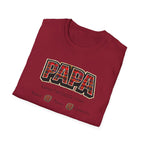 Papa Plaid T-Shirt – "Papa Loves his Little Clan" Grandfather Gift for Father's Day