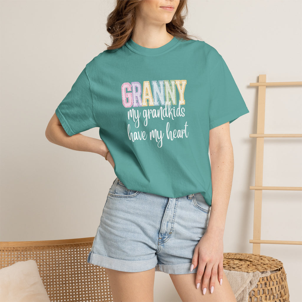 Granny Pastel Rainbow T‑Shirt — Retro Block Letter Grandma Tee
