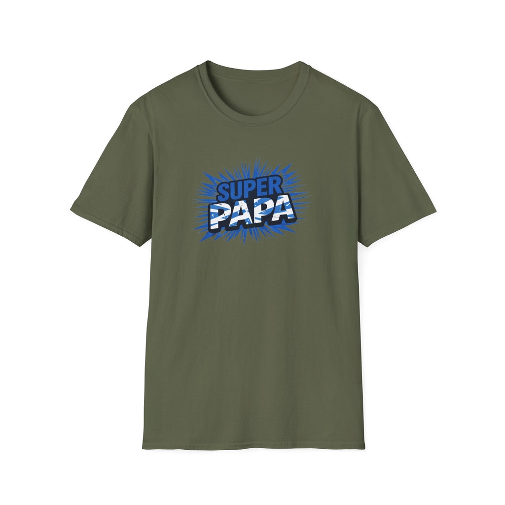 Super Papa Scotland Flag/Scottish themed T-Shirt – Comic Style Father’s Day Gift