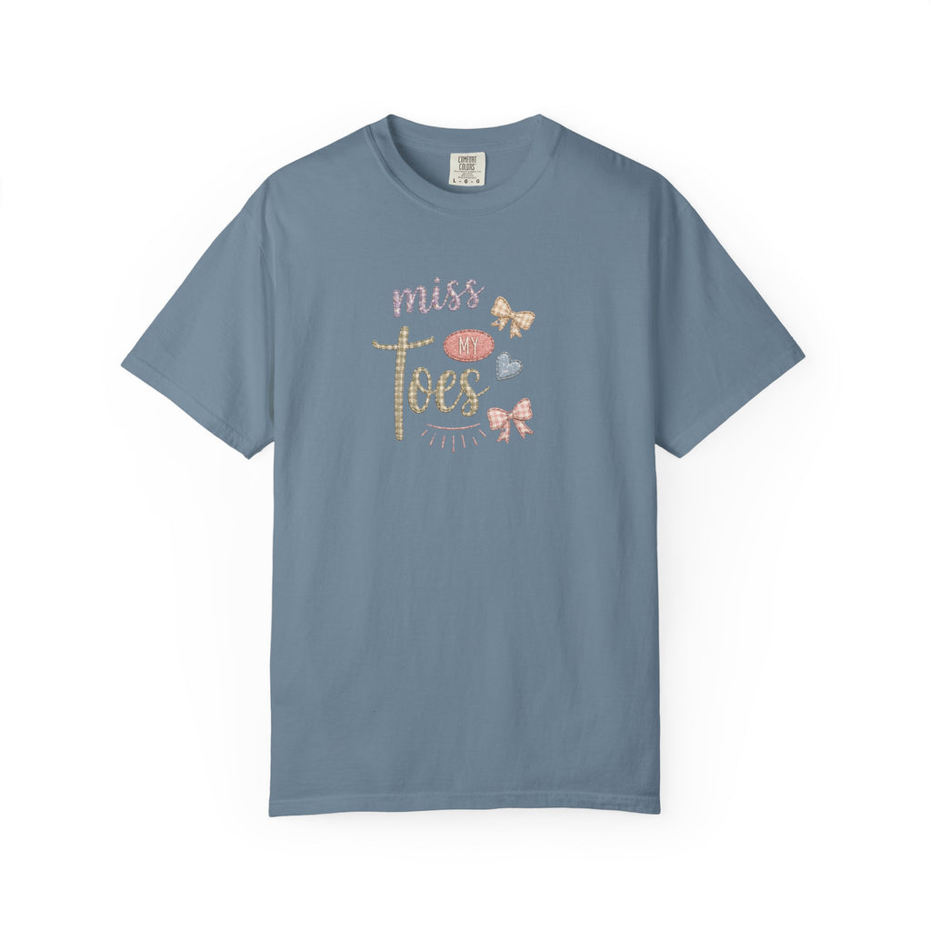 Miss My Toes Graphic T-Shirt – Cute Baby Feet & Bows Tee