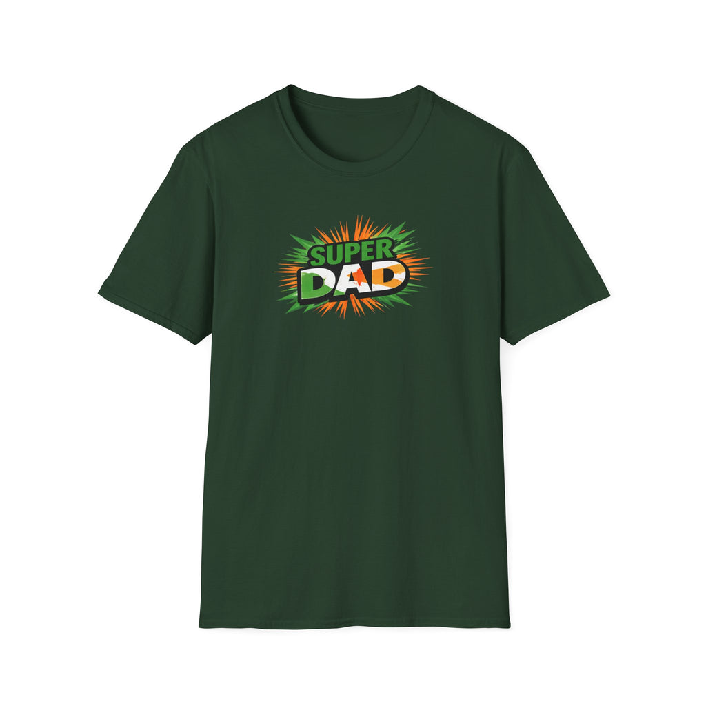Super Dad T-Shirt — Ireland Flag themed Retro Comic Father’s Day Tee