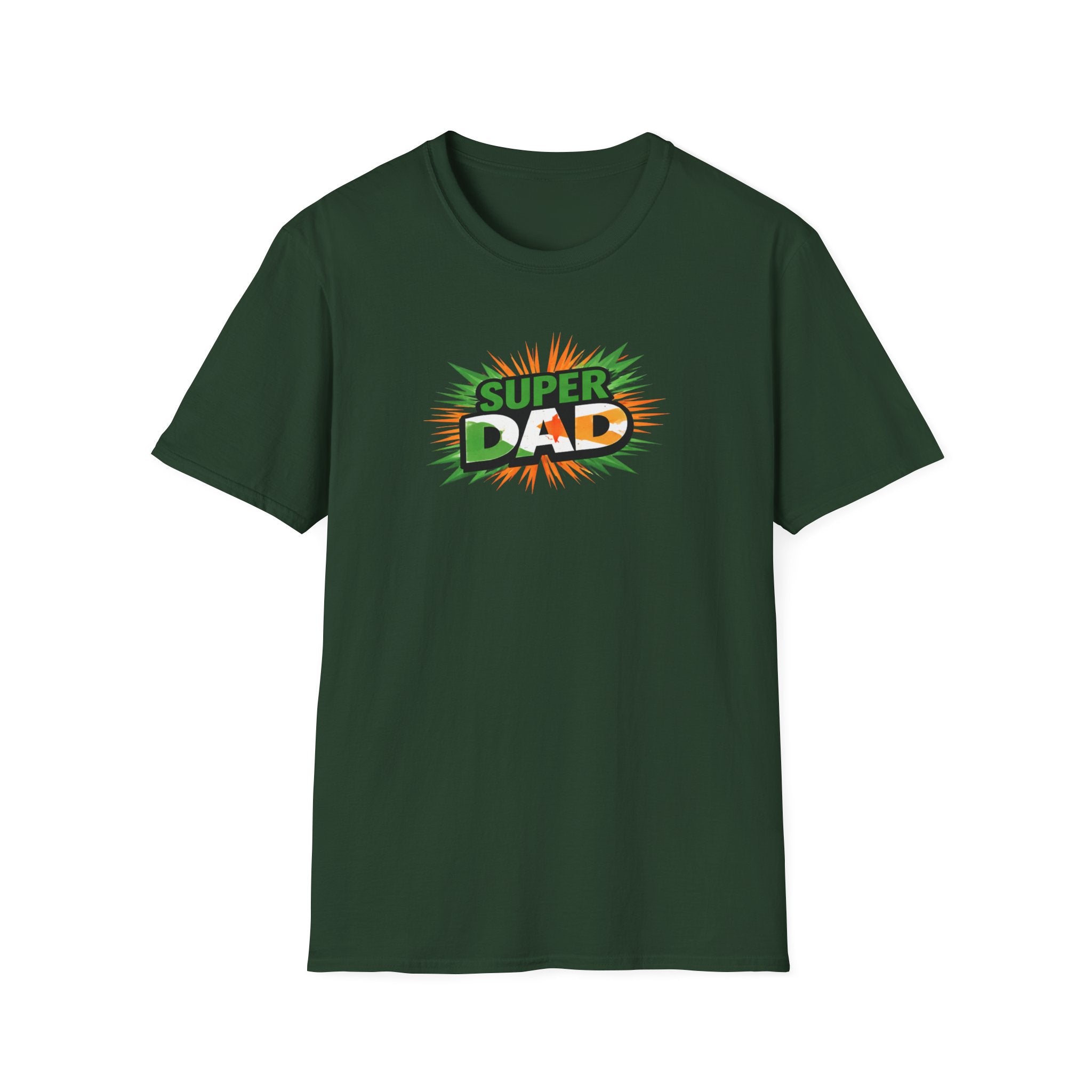 Super Dad T-Shirt — Ireland Flag themed Retro Comic Father’s Day Tee